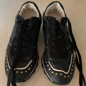 Black COACH tennis shoes 7.5